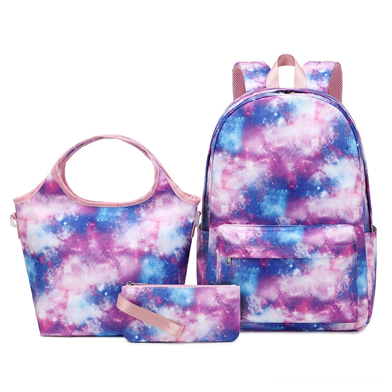 Kids Backpack With Lunch Box School Backpacks Purple Pink Book Bags