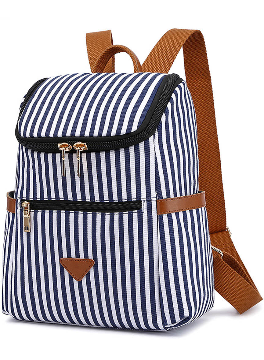 Blue striped clearance backpack