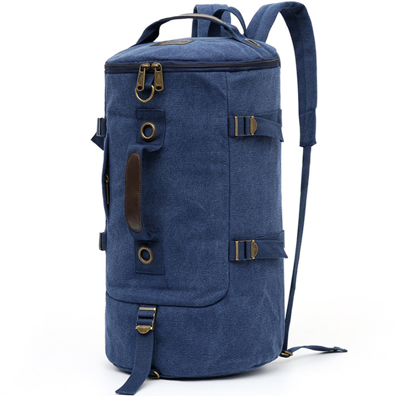 Canvas Travel Bag Big Rucksack Hiking Bucket Backpack