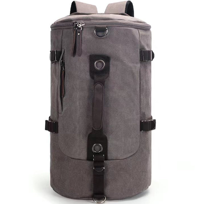 Canvas Travel Bag Big Rucksack Hiking Bucket Backpack