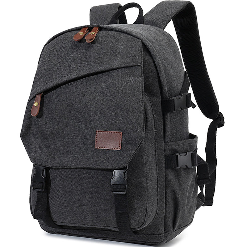 Durable Canvas Backpack For Men Casual Daypack Laptop Rucksack