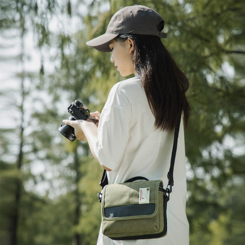 Camera Canvas Bag Waterproof Messenger Bag Shoulder Purse