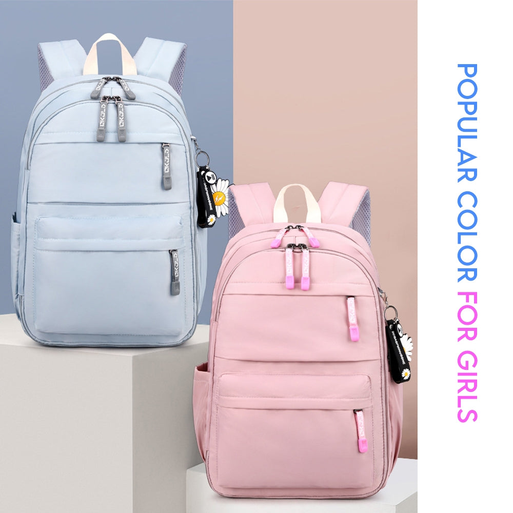 Kids Basic School Backpacks - Black Pink Blue Book Bags For Boys Girls Teenage Middle School Students Bookbag Outdoor Daypack