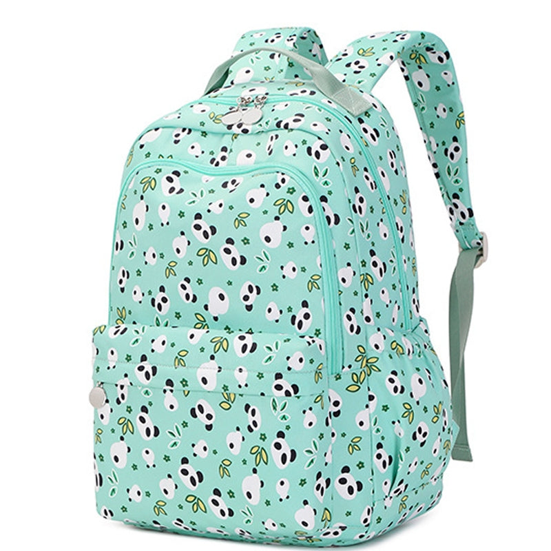 Kids Backpack With Lunch Box Panda School Backpacks - Blue Purple Green Book Bags For Boys Girls Students Outdoor Daypack With Lunchbox BookBag