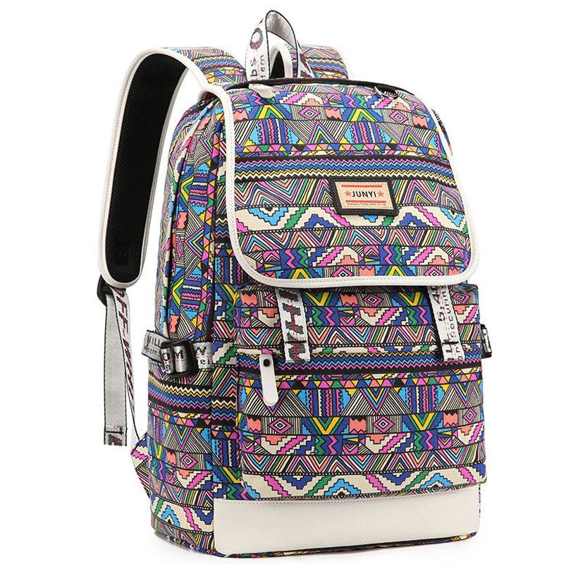 Colorful Multi-function  3 in 1 Backpack Set Waterproof Canvas Schoolbag for Teen Girls