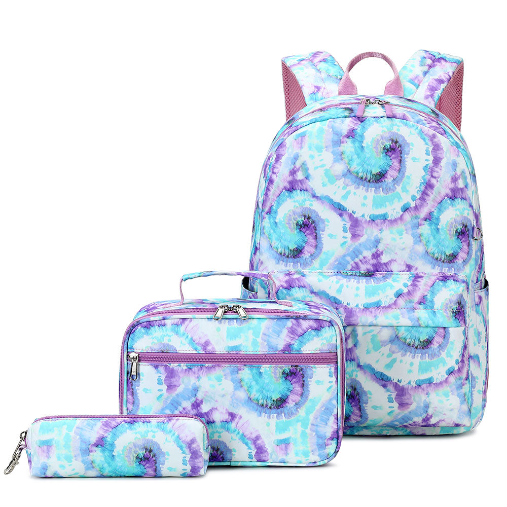 Unique Printing School Bookbag for Girls Kids Large Capacity Set with Lunch Box