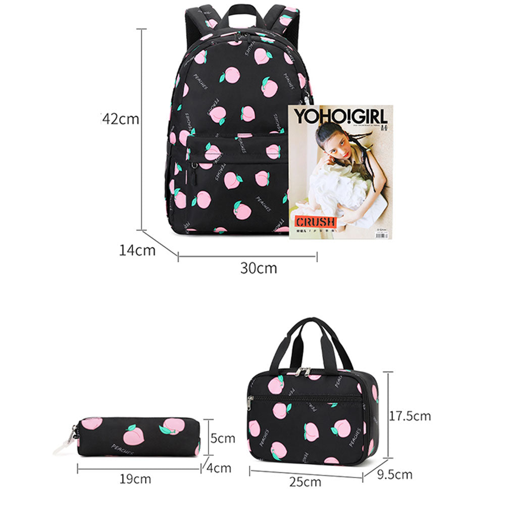 2022 Girls' Fashion Printing Backpack Bookbag for School Cute Nylon Schoolbag