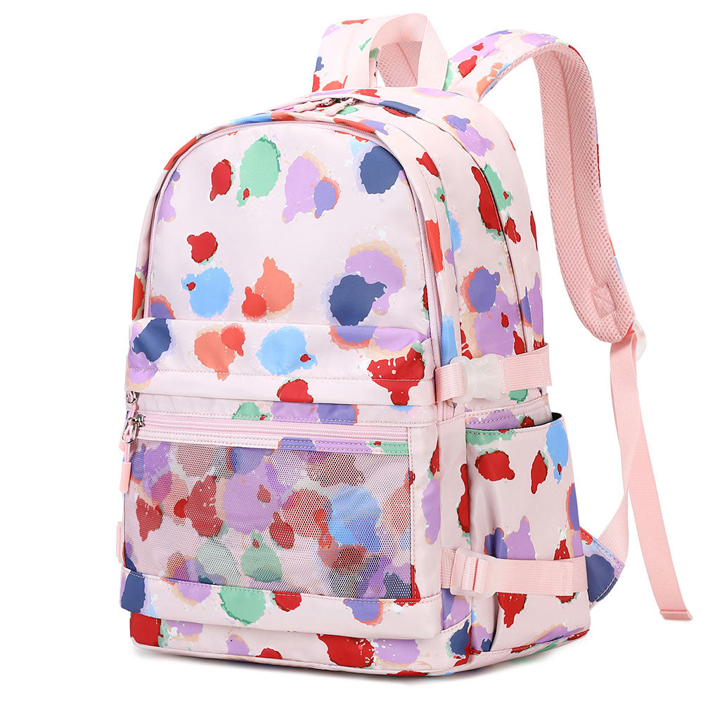 Girls' 3 Pieces Laptop Bookbag Cute Pringting Waterproof Backpack for School