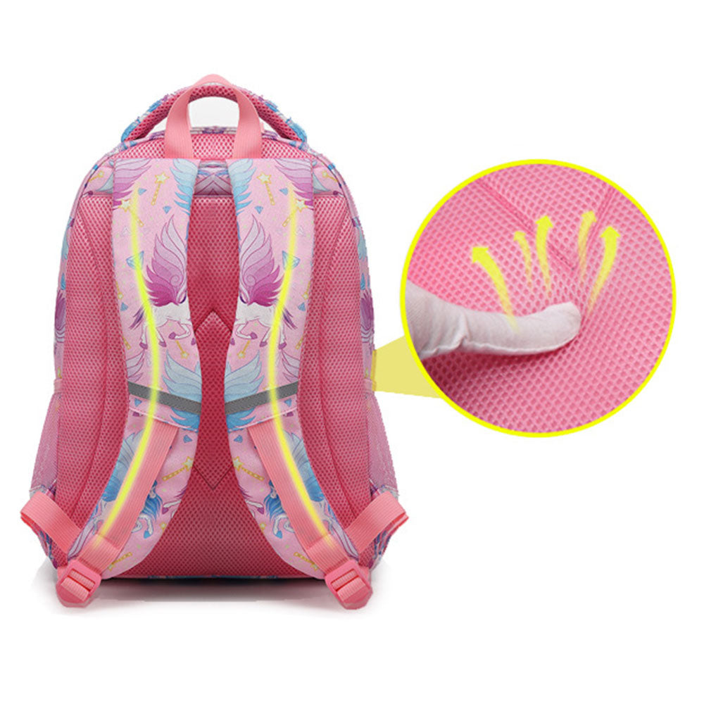 Girls' Unicorn Backpack Set for Primary /Middle School Girls Bookbag with Lunch Bag Pencil Case