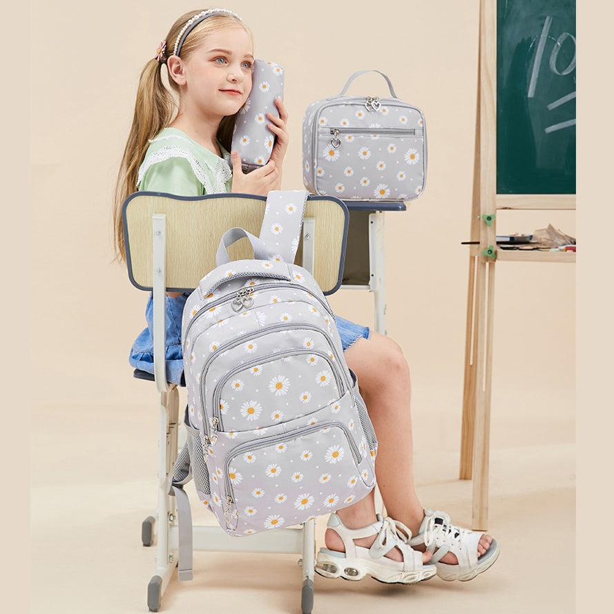 Daisy Backpack Set for Primary School Girl's Bookbag 3pcs