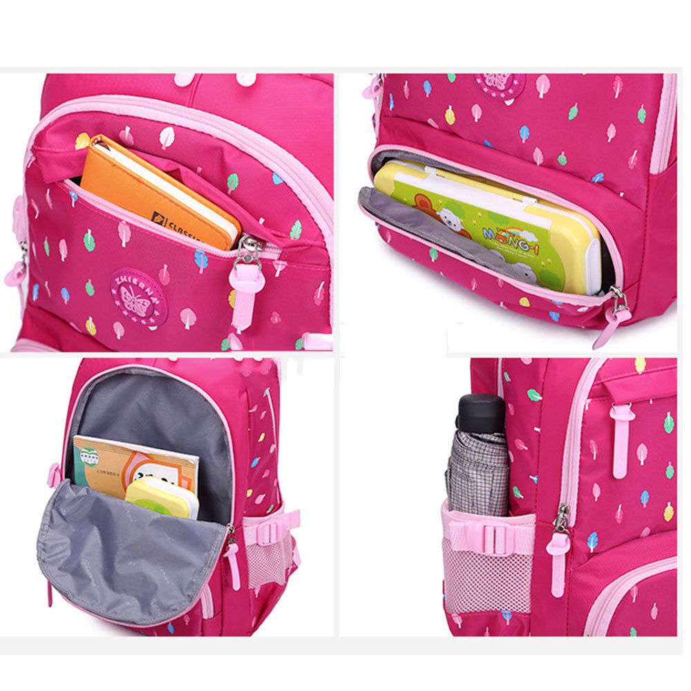 3 Pieces Nylon Backpack Set for Teen Girls Bookbag with Lunch Box Waterproof Schoolbag