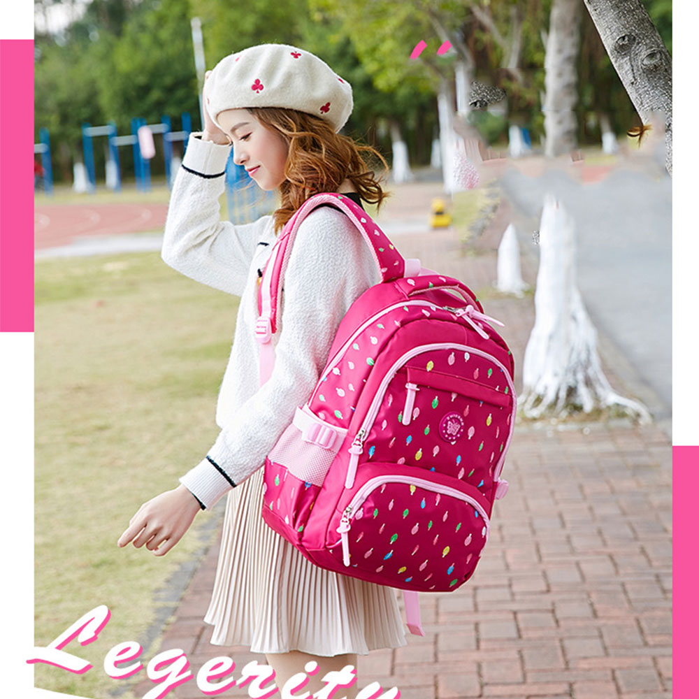 3 Pieces Nylon Backpack Set for Teen Girls Bookbag with Lunch Box Waterproof Schoolbag