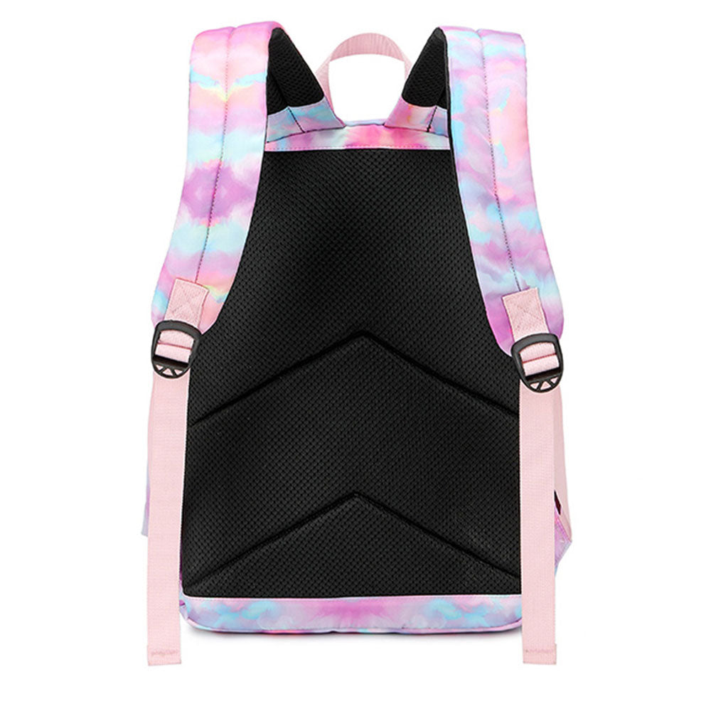 Fashion Printing Backpack with USB Charger Girls School Bookbag for Middle School High School Pink/Black/Blue