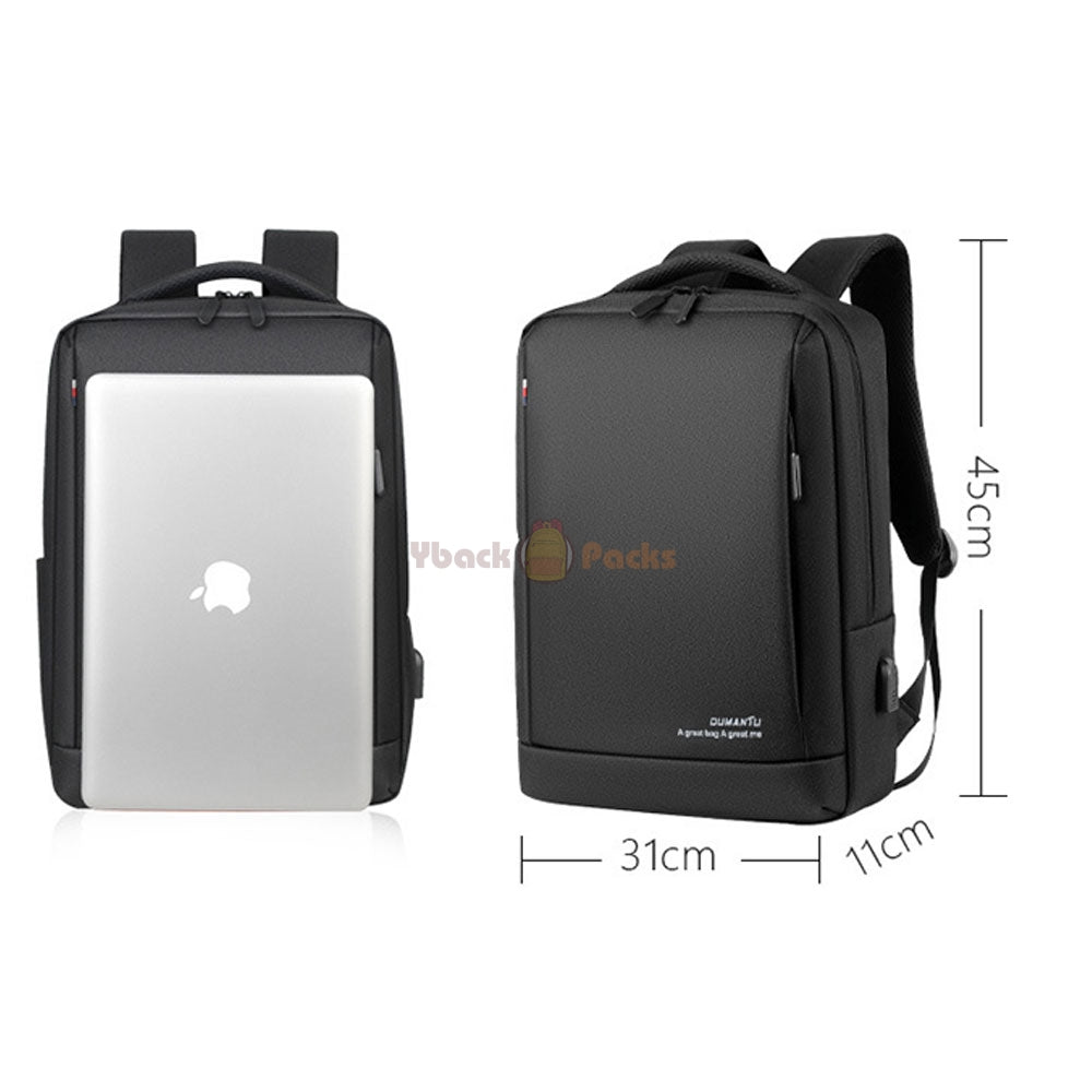 USB Backpack for Men Boys Anti Theft Business Laptop Backpack Daypack Slim College Bag