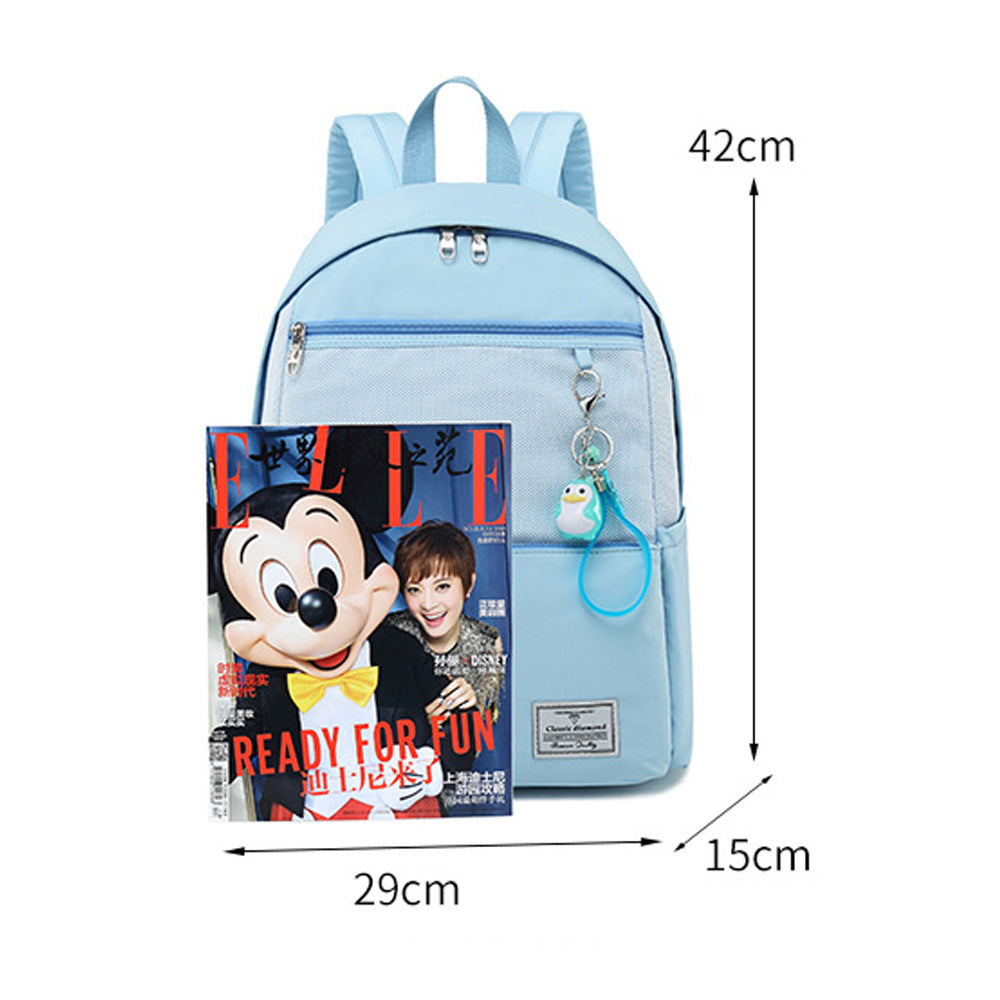 Girls Mesh Battery Backpack Casual Oversized School Bag Large Capacity Travel Bag