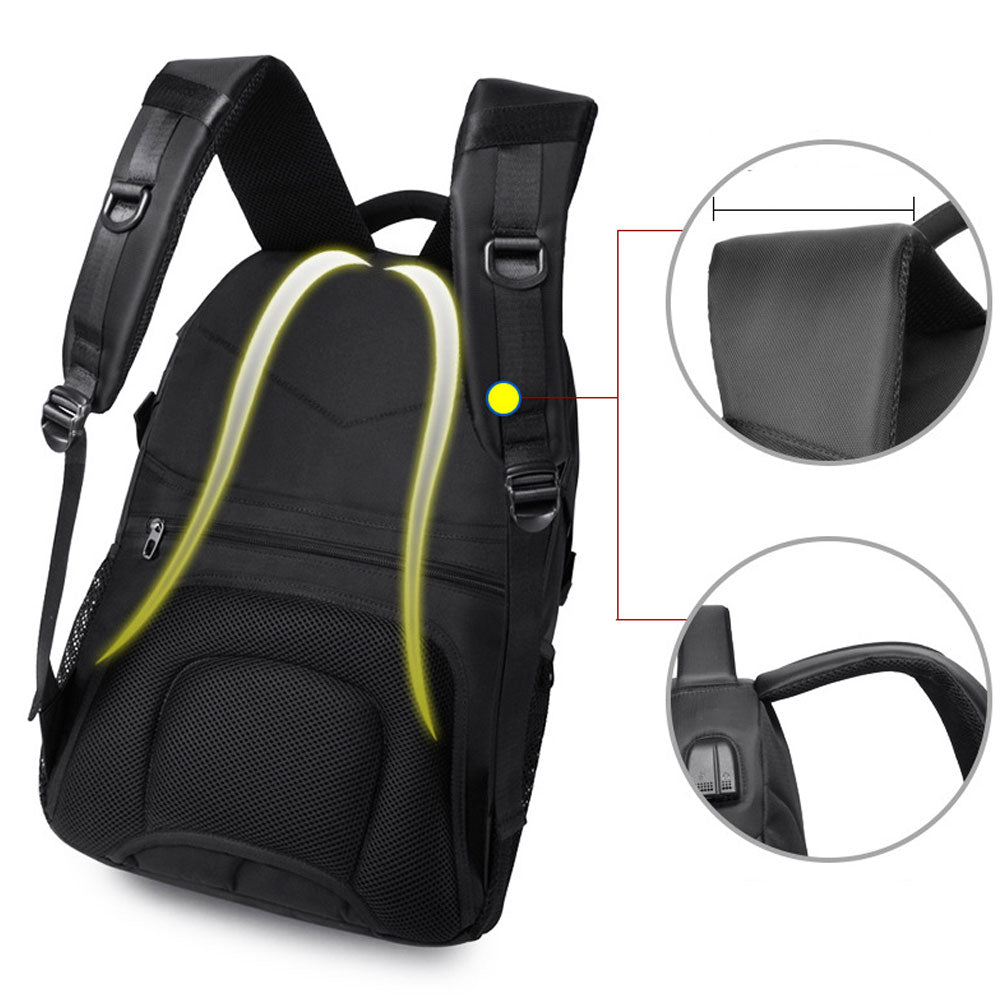 Business Anti-theft Backpack for Boys Men School Laptop Bookbag with Charging Port Top Level