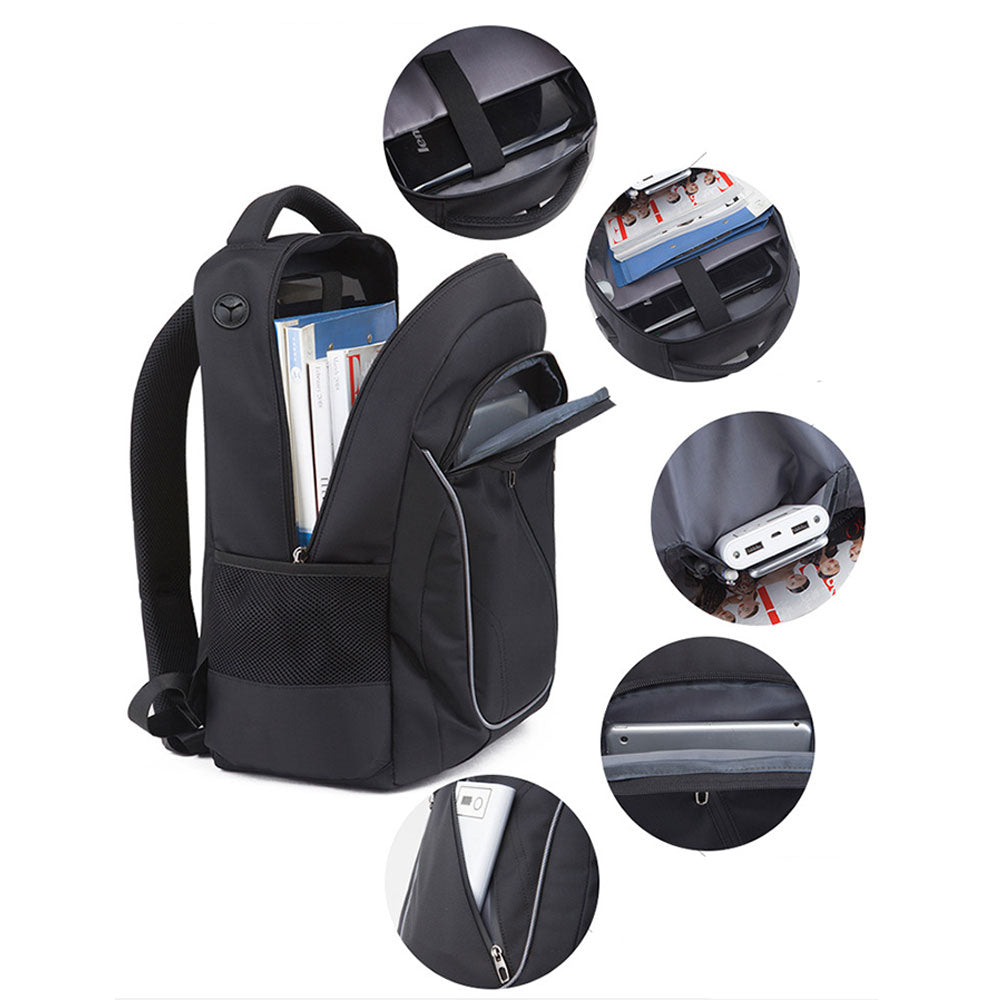 Business Backpack for Men Cmmerical Oxford Bag with USB Charging Port Top Level