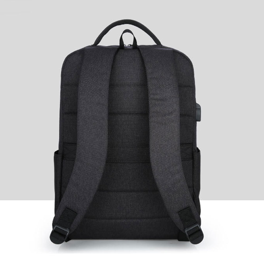 15" Laptop Backpack for Men Simple Style Business Bag with USB Charging Port