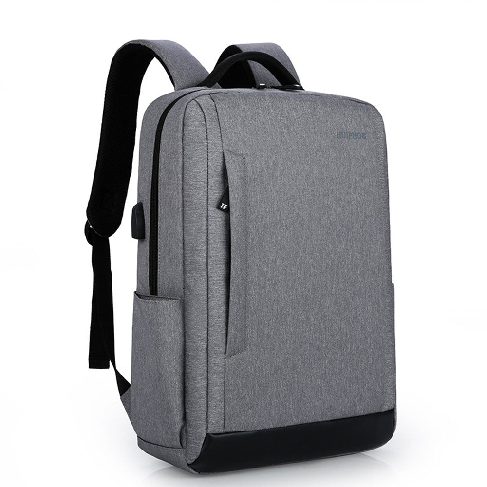 15" Laptop Backpack for Men Simple Style Business Bag with USB Charging Port