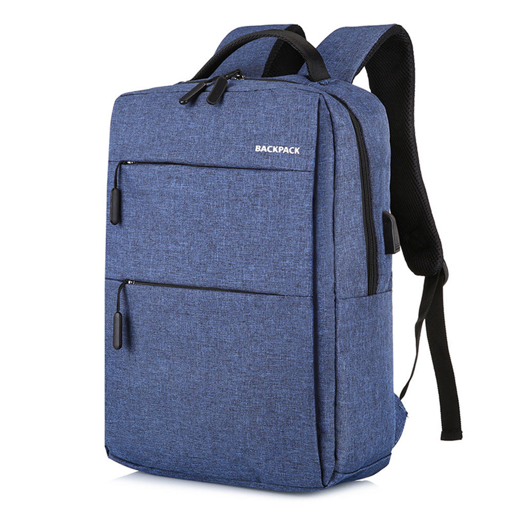 Teens' Laptop Backpack Business Computer Bag School Bookbag in Black/Grey/Blue