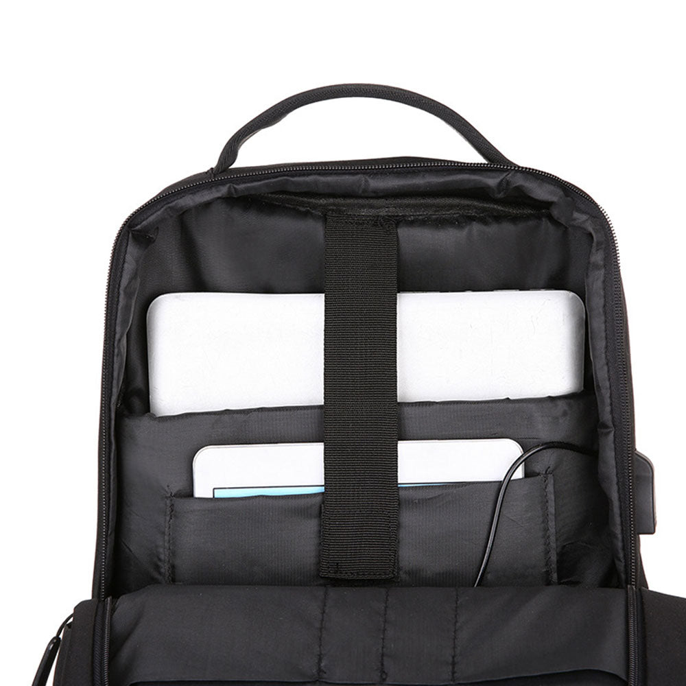 Teens' Laptop Backpack Business Computer Bag School Bookbag in Black/Grey/Blue