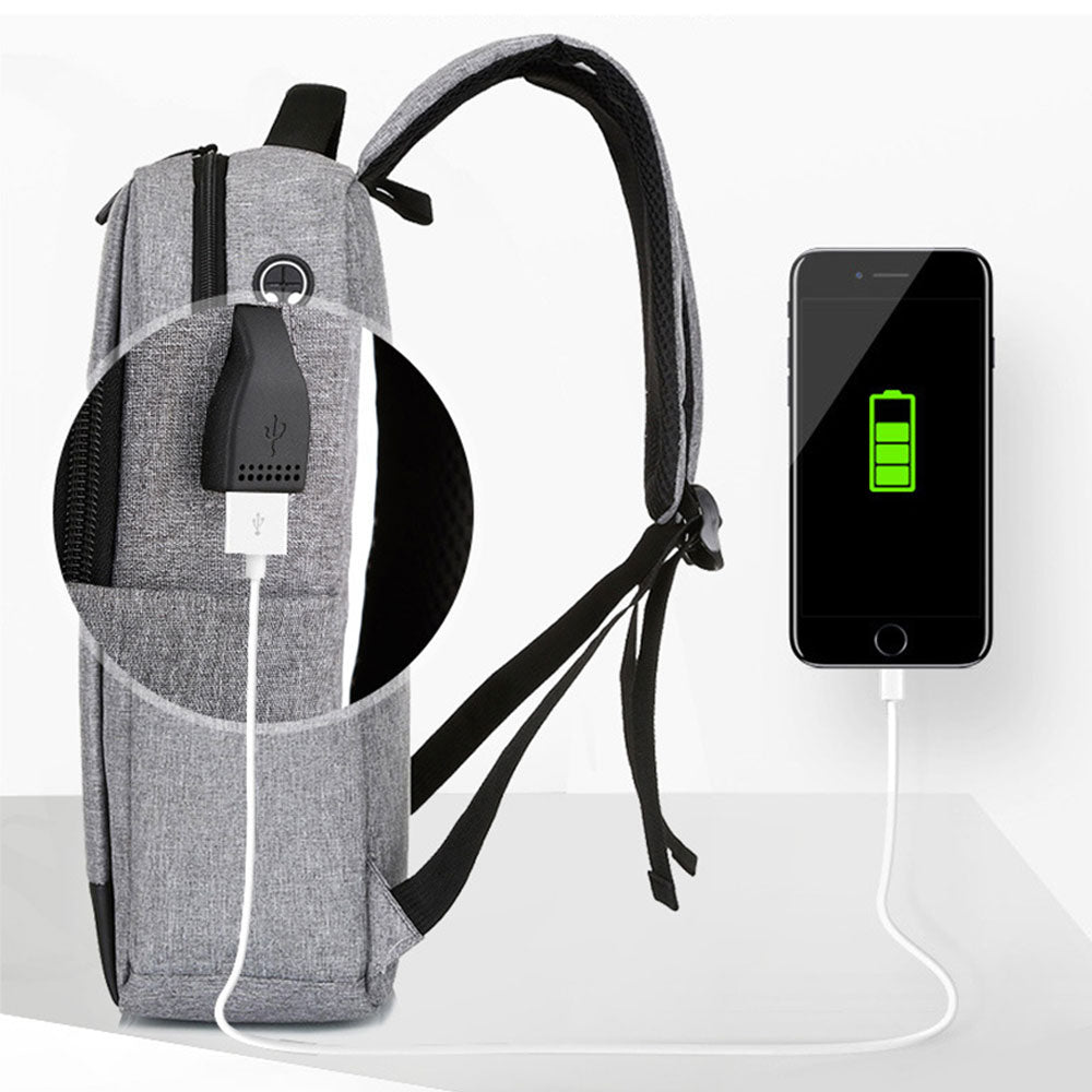 Fashion USB Charging Port Backpack Large Capacity Bag Fits 16" laptop