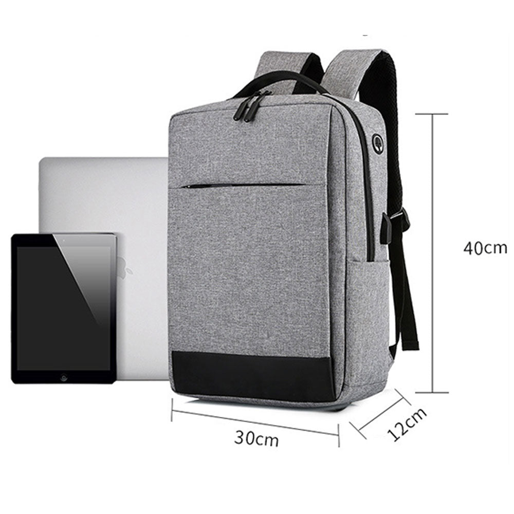 Fashion USB Charging Port Backpack Large Capacity Bag Fits 16" laptop