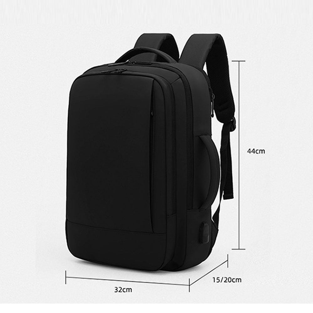 Large Capacity Oxford Backpack for Men Waterproof Bookbag Business Commute Bag with USB Charging Port