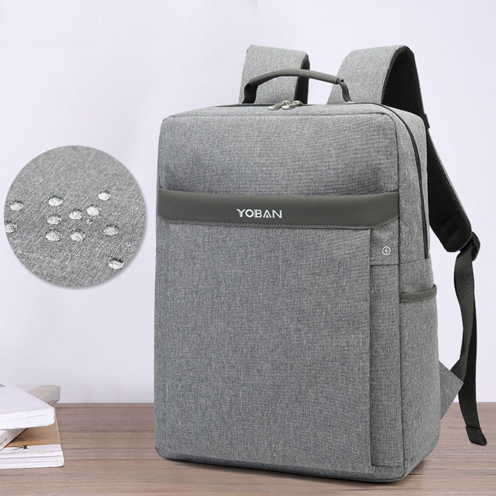 Black/Grey Business Laptop Backpack Handbag Large Capacity Waterproof Bag for School Travelling Working