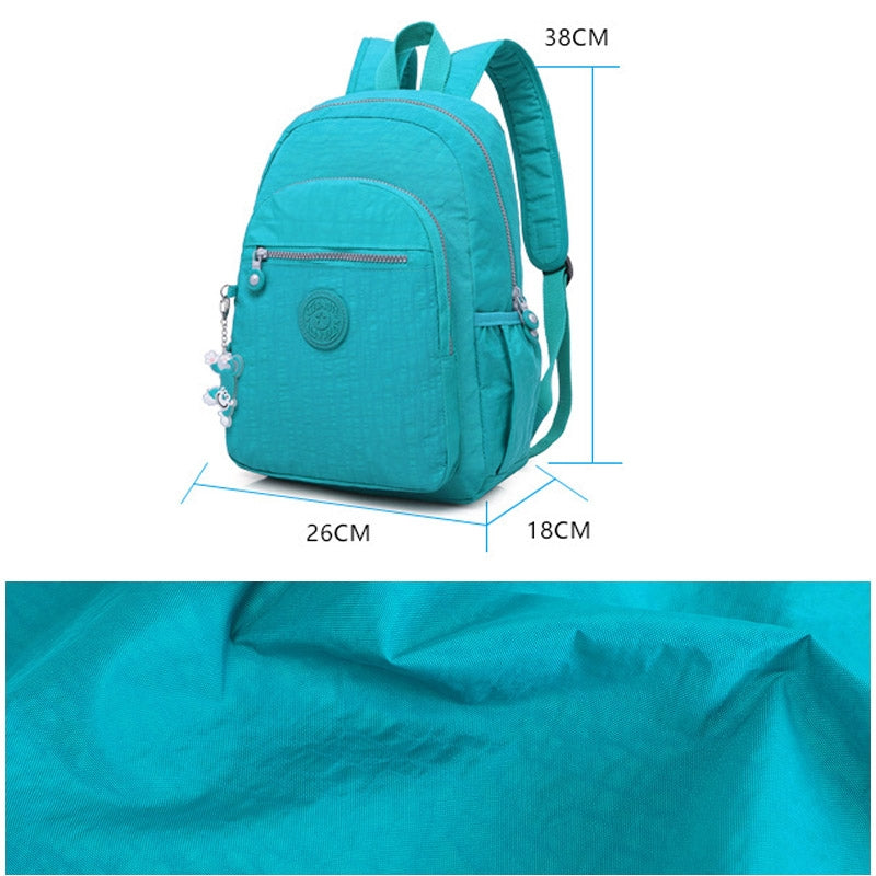 Women Waterproof Nylon Backpack Lightweight Hiking School Packback