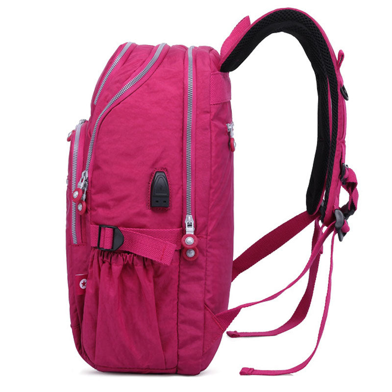 Girls Teens Nylon Backpack Kids Outdoor Cycling School Bag