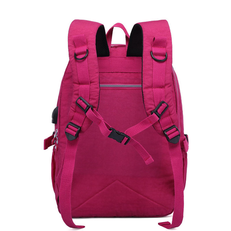 Girls Teens Nylon Backpack Kids Outdoor Cycling School Bag