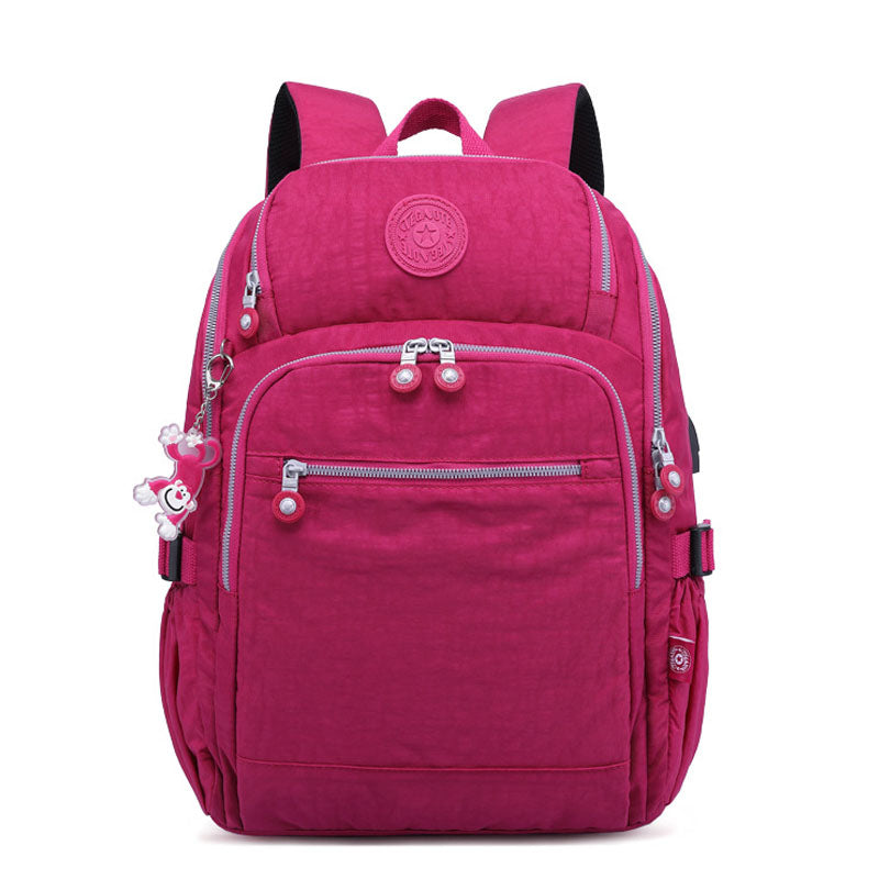 Girls Teens Nylon Backpack Kids Outdoor Cycling School Bag