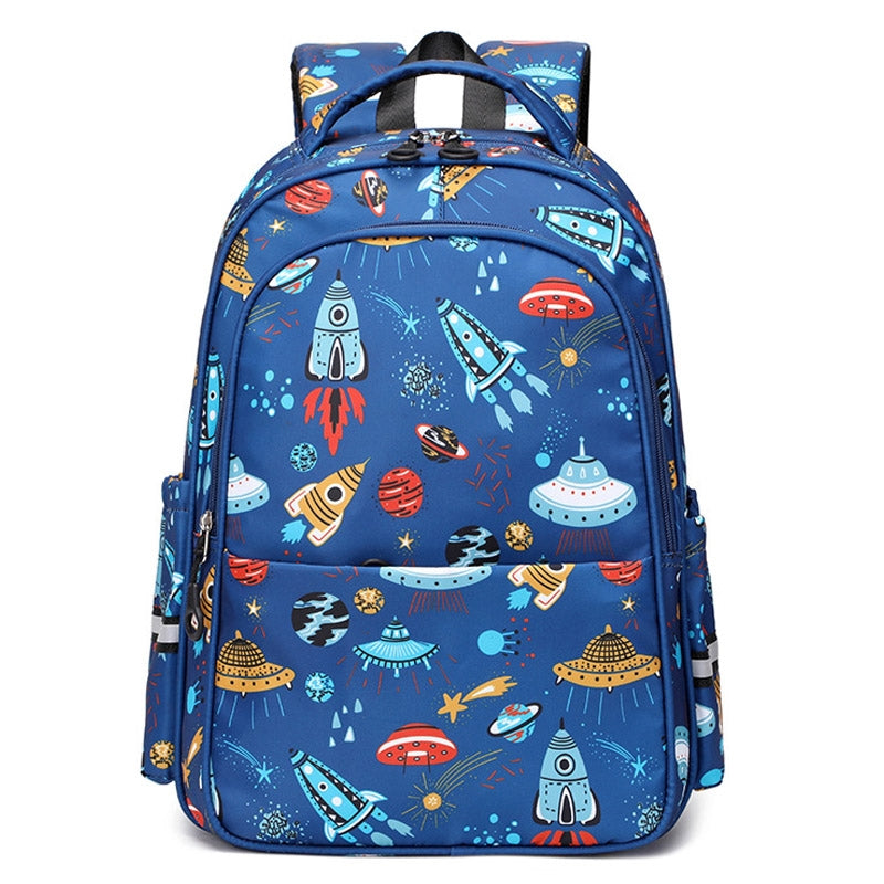 Primary School Bag Spaceship Rocket Pattern Student Backpack For Girls Boys