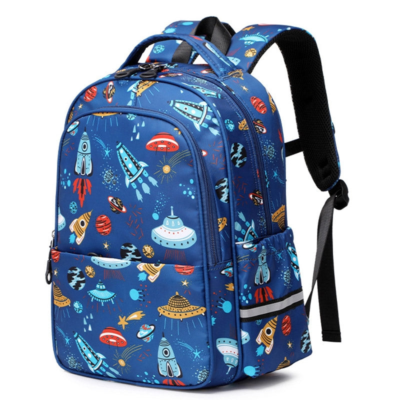 Primary School Bag Spaceship Rocket Pattern Student Backpack For Girls Boys