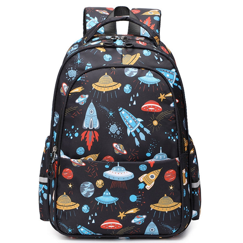 Primary School Bag Spaceship Rocket Pattern Student Backpack For Girls Boys