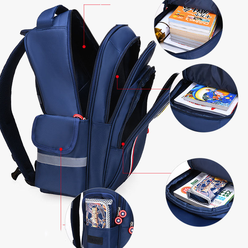 Pupil Students Children England Style Backpack School Bags For Boys