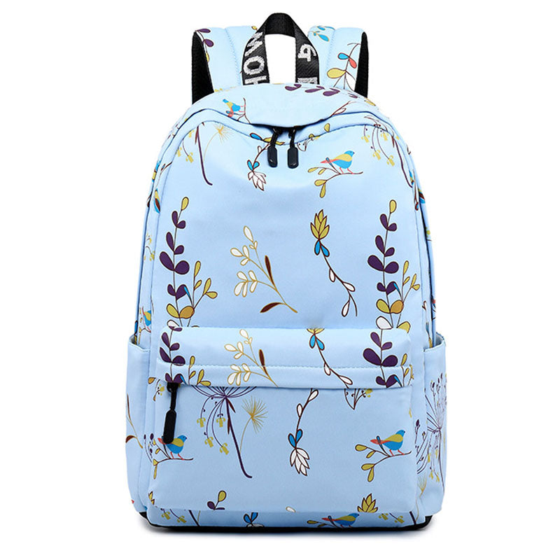 Plant Backpack Printed School Bag For Teenager Portable Large Girl's Bag