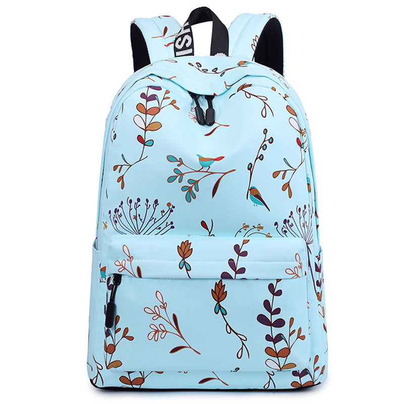 Plant Backpack Printed School Bag For Teenager Portable Large Girl's Bag