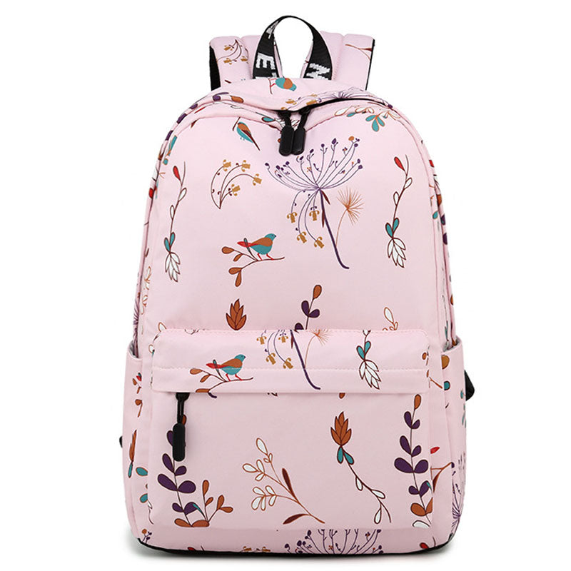 Plant Backpack Printed School Bag For Teenager Portable Large Girl's Bag