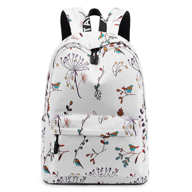 Plant Backpack Printed School Bag For Teenager Portable Large Girl's Bag