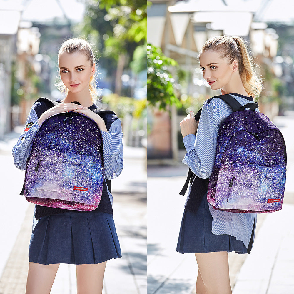 Galaxy Prints School Backpack Set Lunch Bag & Pencil Case Top Level