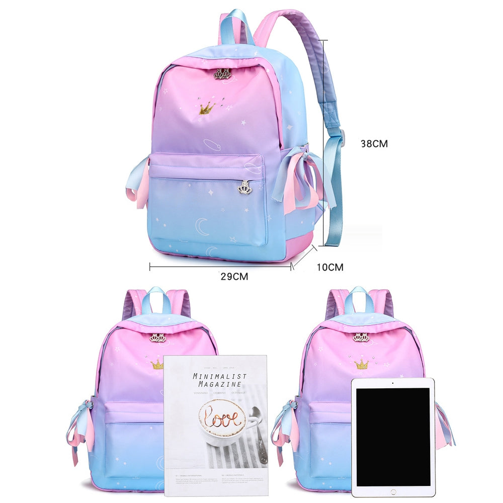 Stylish Back to School Backpack Bookbag for Girls Lightweight Travel Daypack Top Level