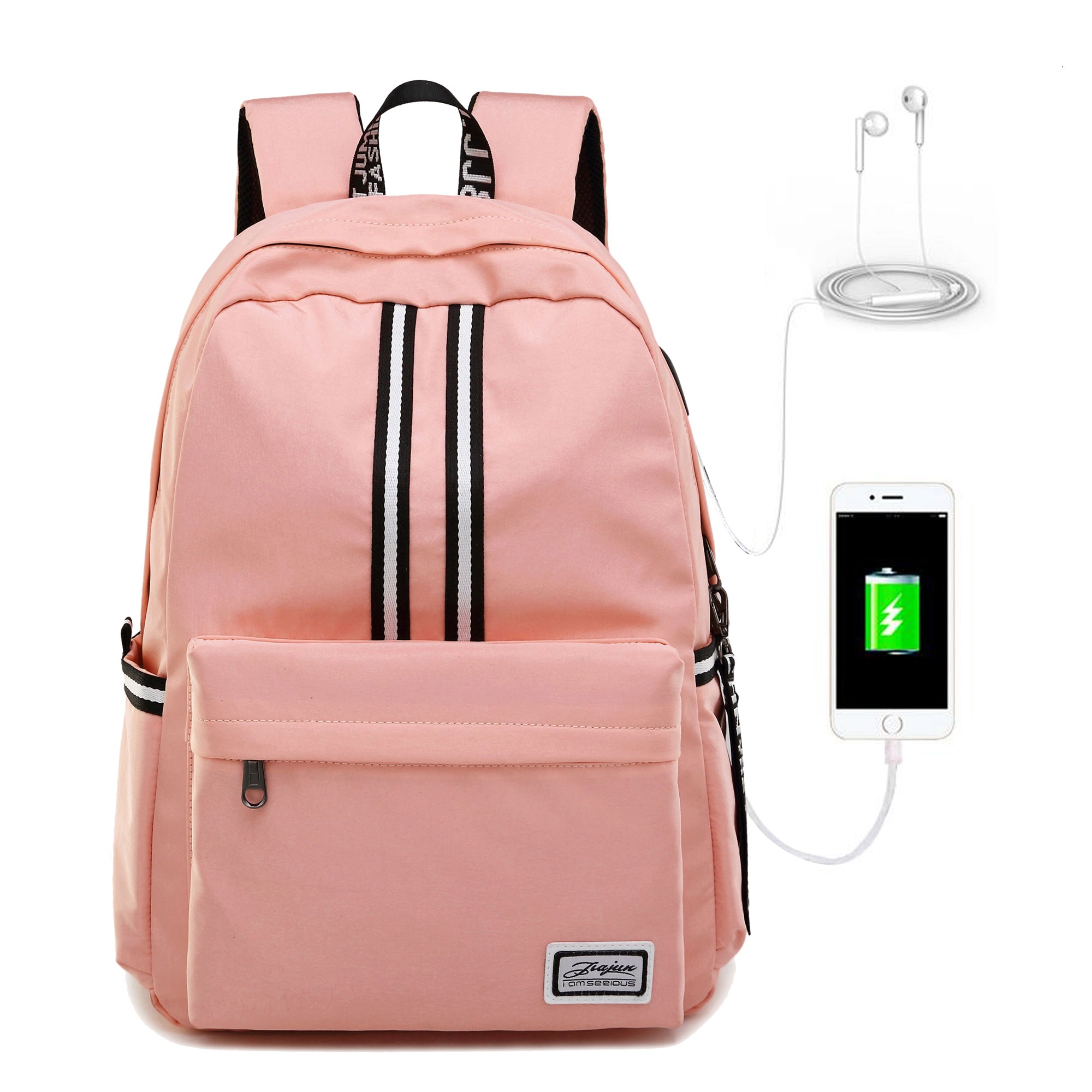 Back to School Backpack for Girls Waterproof Bookbag with USB Charging Port Fits 16 Inches Laptop