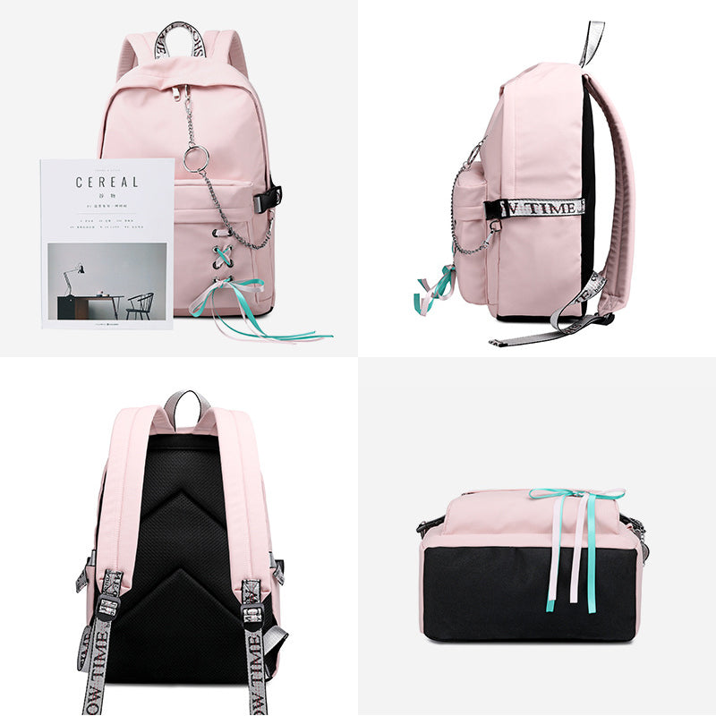 Teen Girls USB Backpack Bookbag Campus Travel Bag for High School Top Level